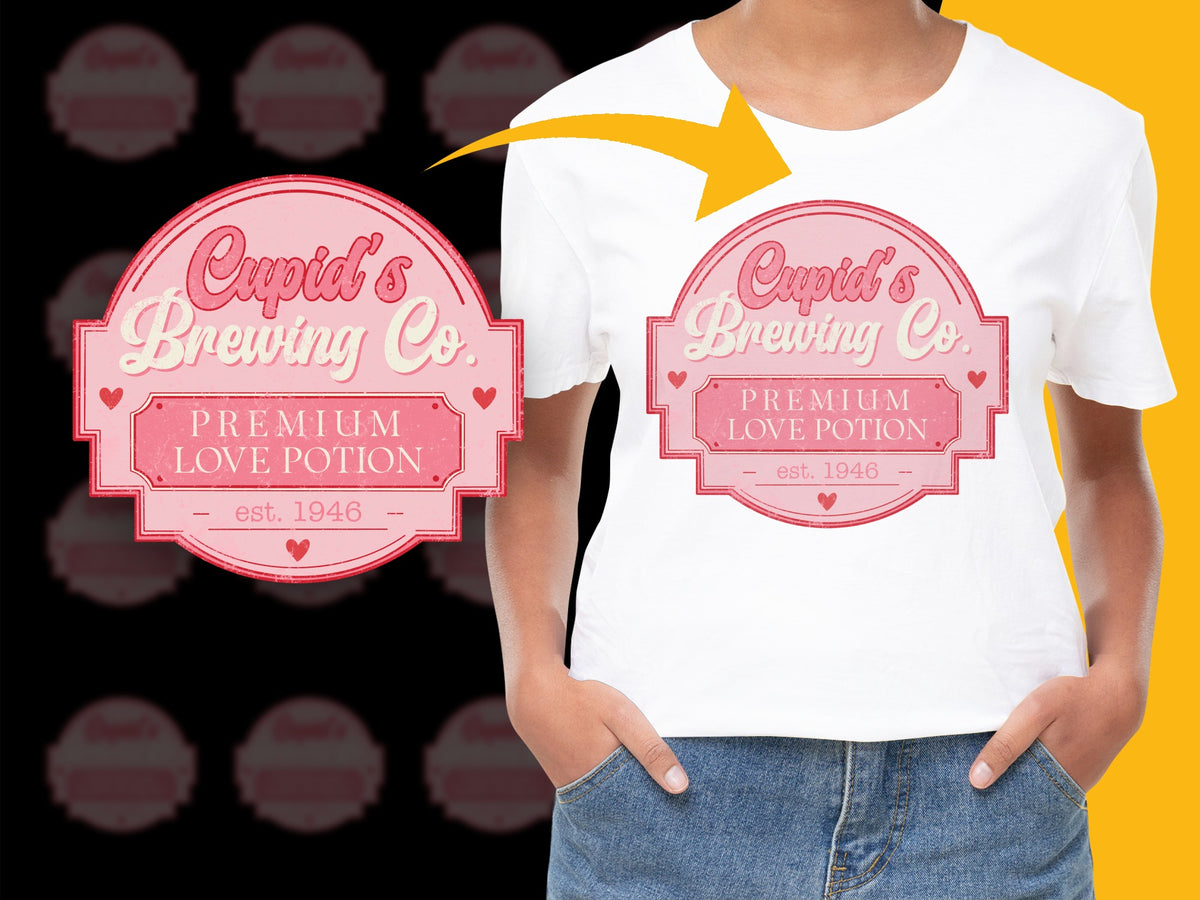 Cupid's Brewing Co. Premium Love Potion T-Shirt, Retro Style Graphic Tee, Est. 1946 Design, Unisex Fashion