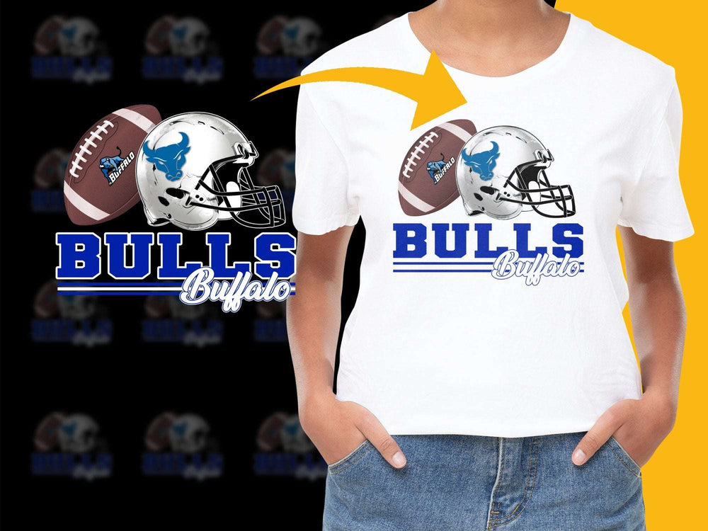 Buffalo Bulls Football T-Shirt, Youth Sports Graphic Tee, Boys Casual Shirt, Game Day Apparel