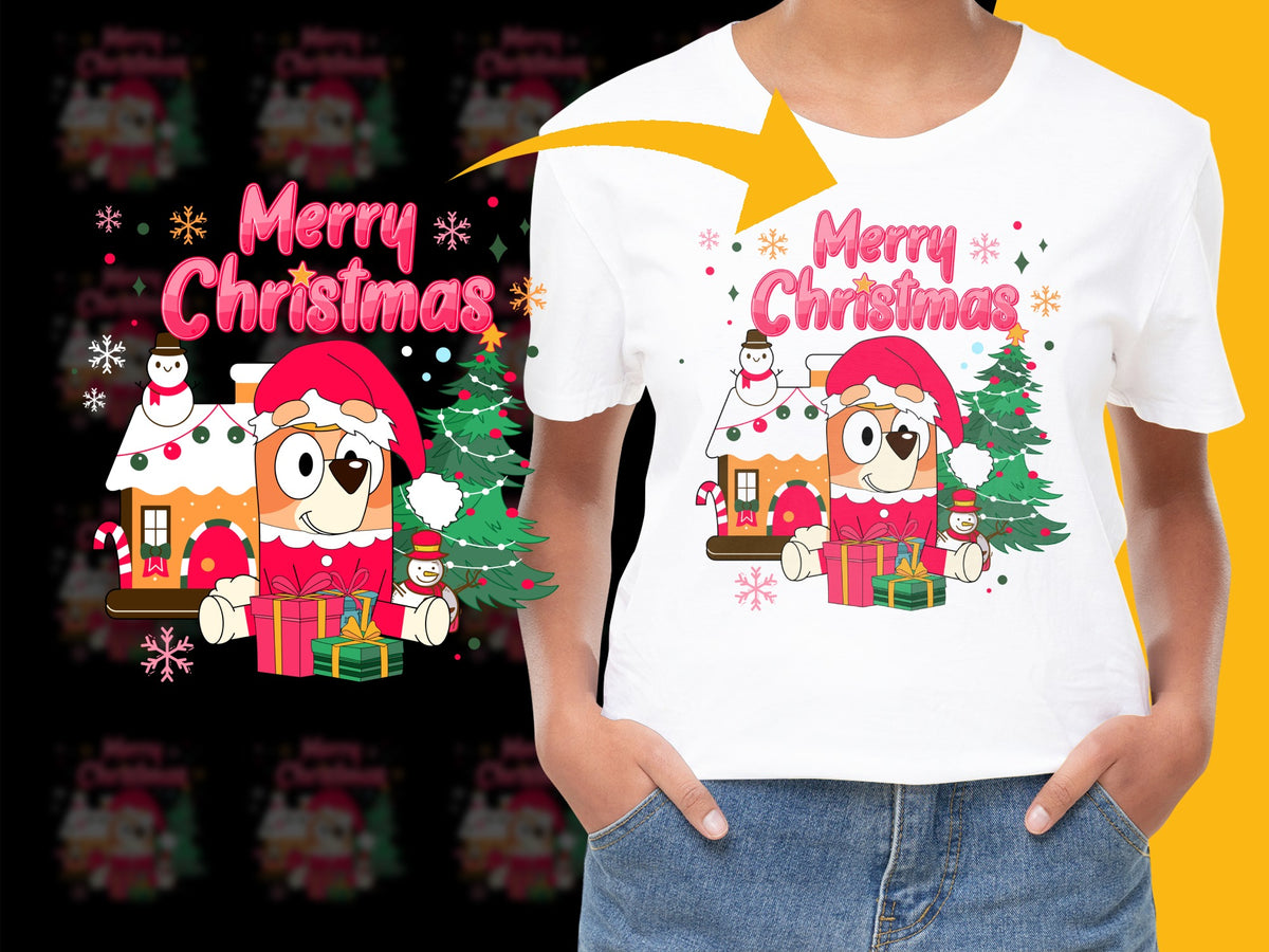 Kids Merry Christmas T-Shirt, Cute Owl Holiday Tee, Festive Graphic Shirt with Gifts and Snow, Unisex Child Xmas Apparel