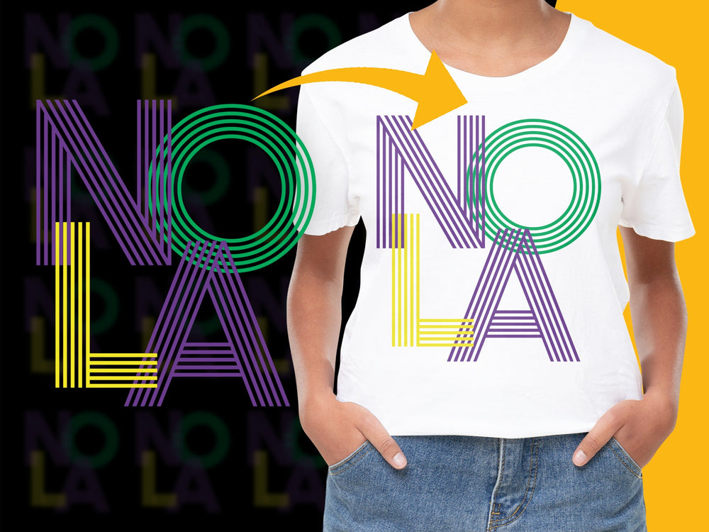 Bold Graphic No La La Text Design T-Shirt, Unisex Modern Fashion Tee, Vibrant Streetwear Style Top