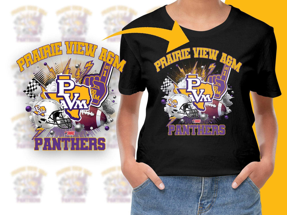 Prairie View AandM Panthers Graphic T-Shirt, PVAMU College Football Tee, Bold Fan Apparel, Sports Game Day Shirt, Unisex