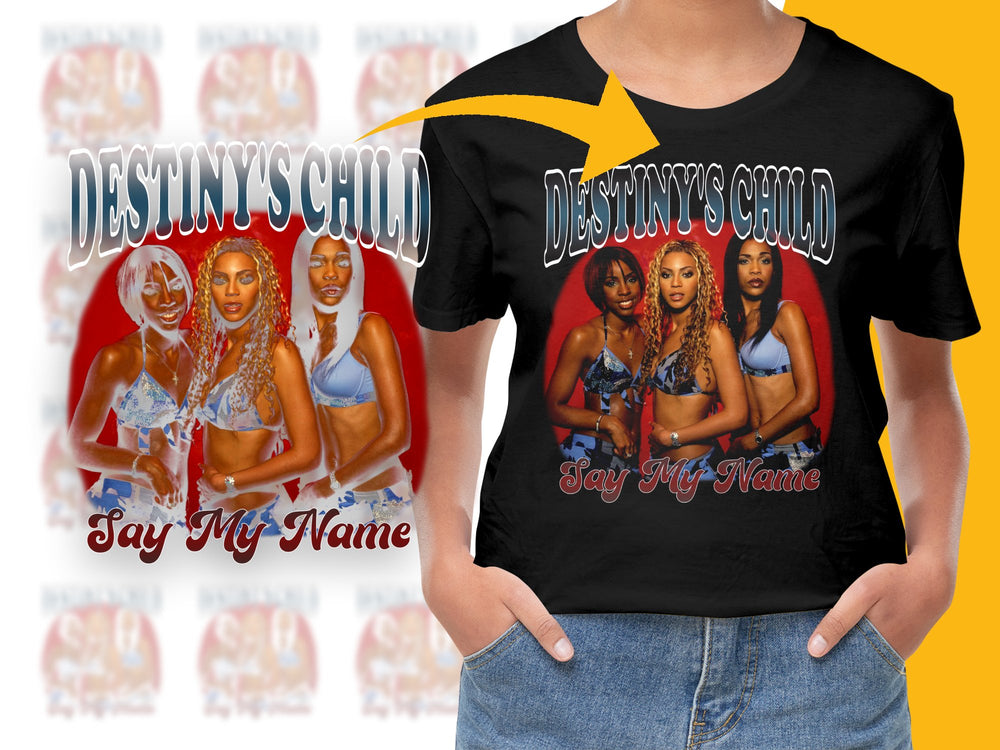 Vintage Destiny's Child 'Say My Name' T-Shirt, Retro 90s Band Tee, Urban Pop Music Merchandise