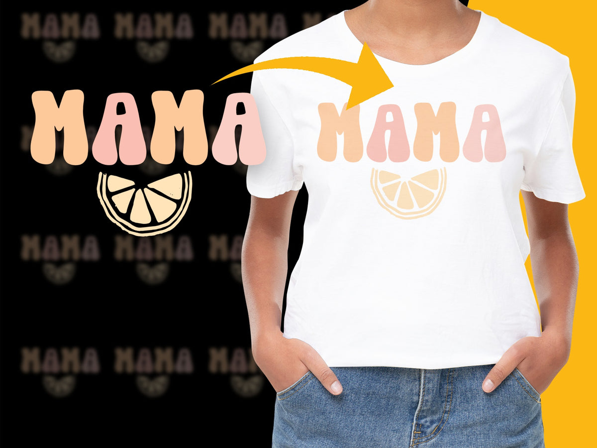 Mama Lemon Graphic Tee, Summer Citrus Fruit Women's T-Shirt, Casual Soft Cotton Top, Cute Mom Gift