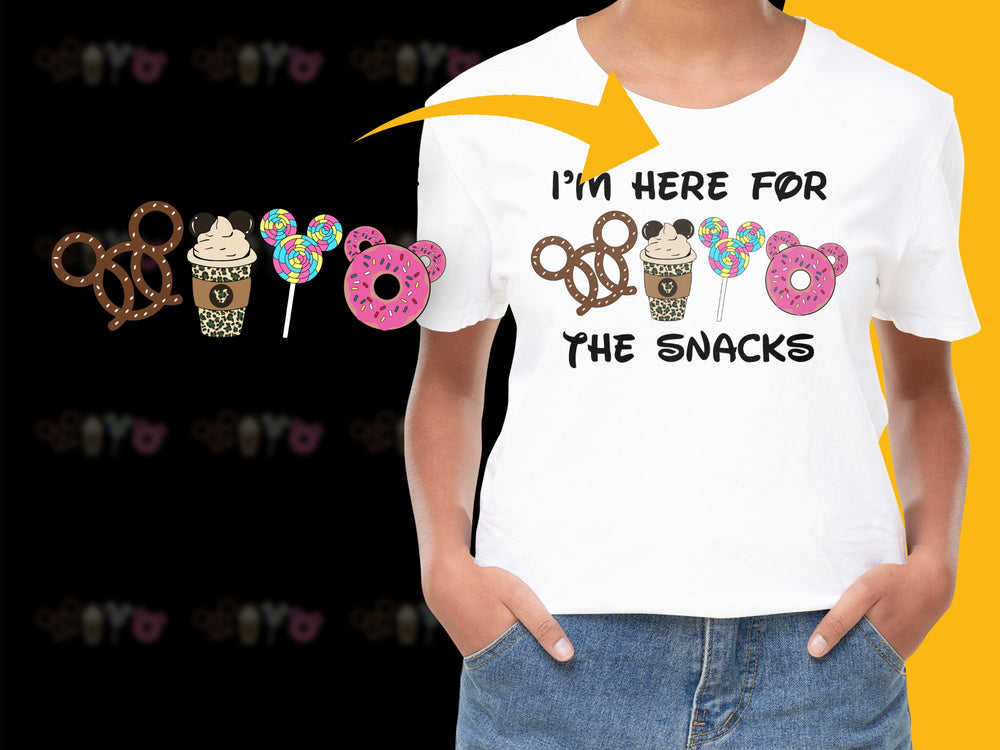 Funny Snack Lover T-Shirt, Cute Graphic Tee with Donuts and Coffee, Casual White Shirt for Foodies