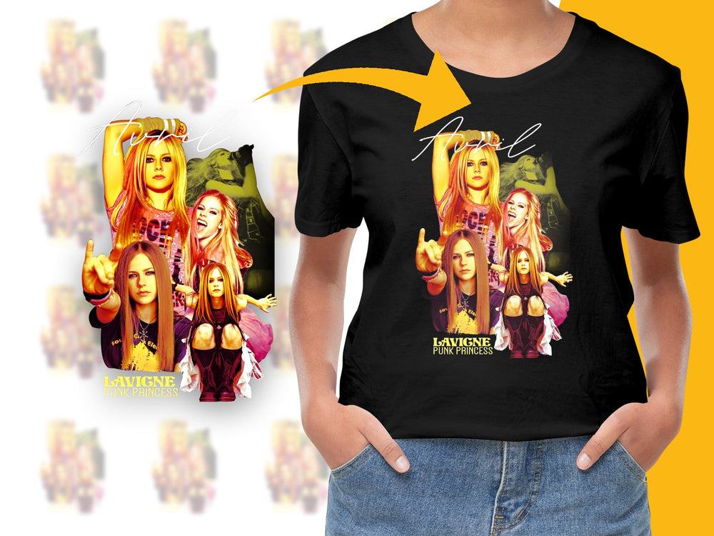 Avril Lavigne Punk Princess Graphic T-Shirt, Vintage Pop Rock Tee, Fan Merchandise, 2000s Music Apparel