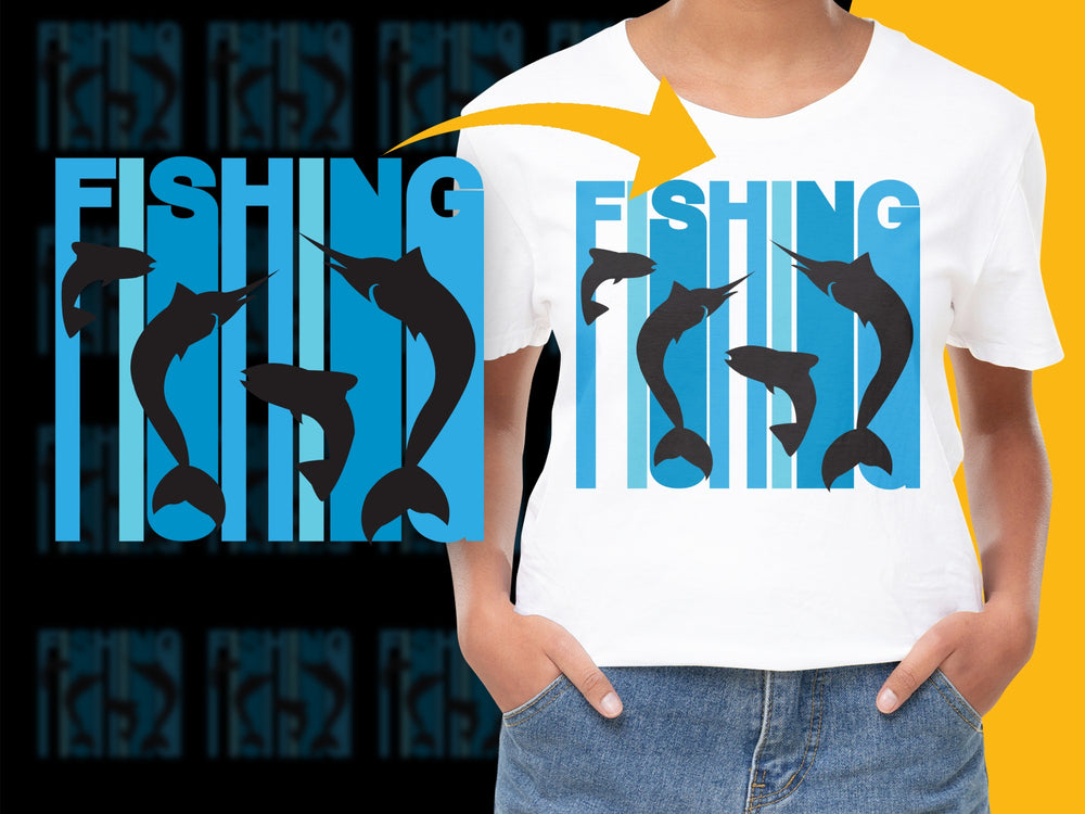 Fishing Graphic T-Shirt, Stylish Blue Angler Design, Casual Summer Wear, Outdoor Activity Tee