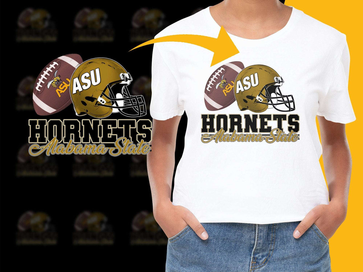 ASU Hornets Football T-Shirt, Alabama State University Sports Tee, Unisex Casual Wear, Fan Apparel