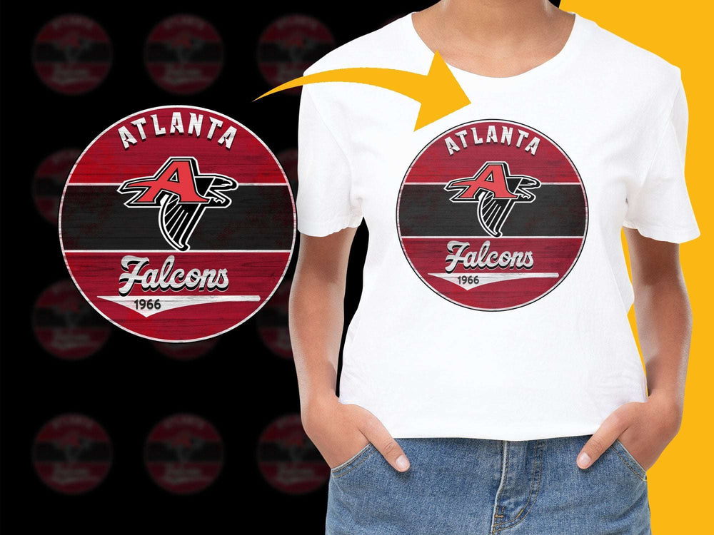 Atlanta Falcons 1966 Logo White T-Shirt, Vintage Sports Team Fan Apparel