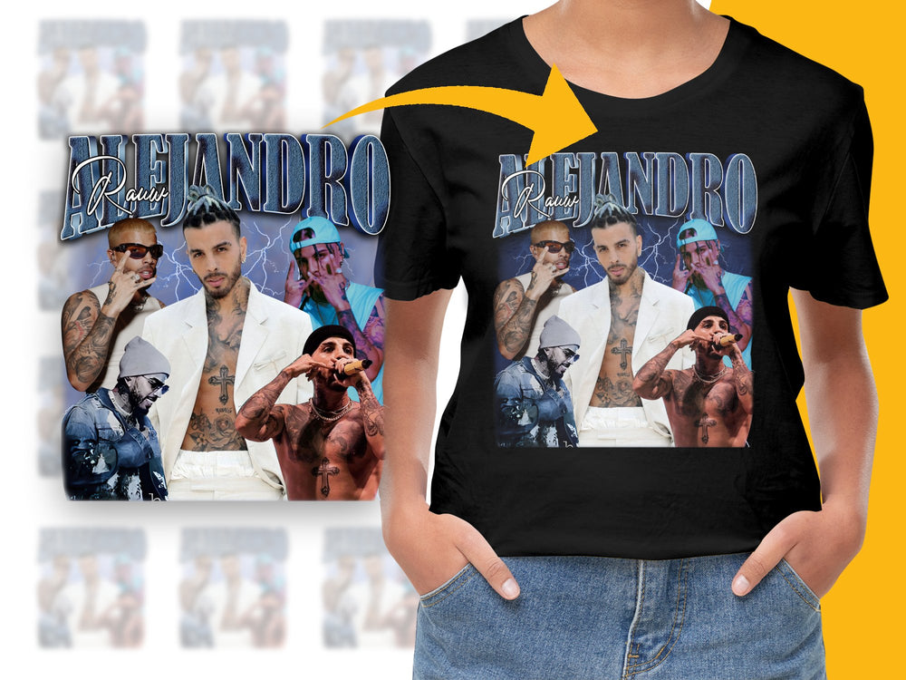 Men's Graphic T-Shirt Featuring Tattooed Male Model, Urban Fashion Tee, Cool Streetwear, Stylish Photomontage Design