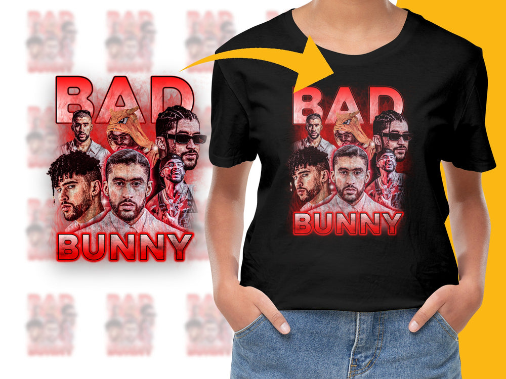 Bad Bunny Graphic T-Shirt, Unisex Music Fan Apparel, Latin Pop Merchandise, Secure Checkout