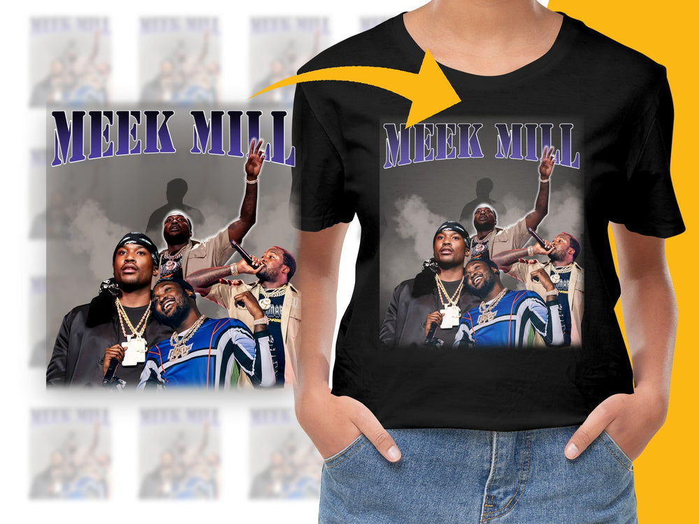 Meek Mill Graphic T-Shirt, Hip Hop Artist Tribute Tee, Unisex Music Fan Apparel, Urban Streetwear Style, Cool Concert Outfit, Gift Idea