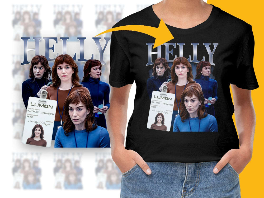 Helly Graphic T-Shirt, Inspired TV Show Tee, Vintage Style Black Cotton Shirt, Fan Merchandise, Casual Clothing