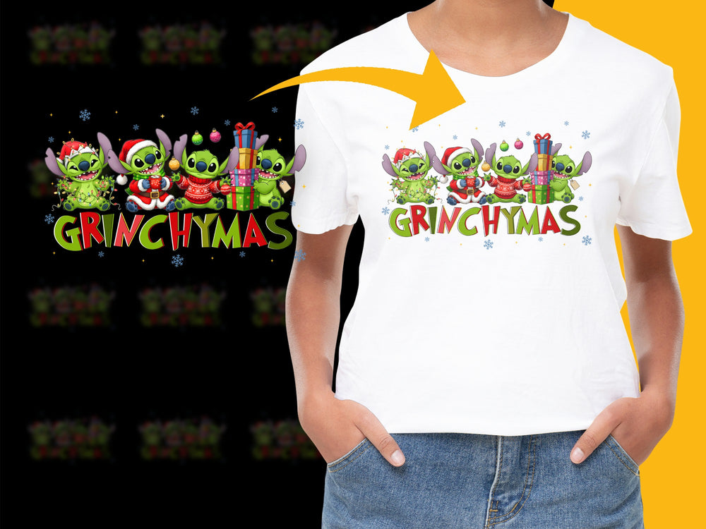 Grinchmas Holiday T-Shirt, Festive Christmas Grinch Themed Tee, Fun Family Xmas Party Outfit