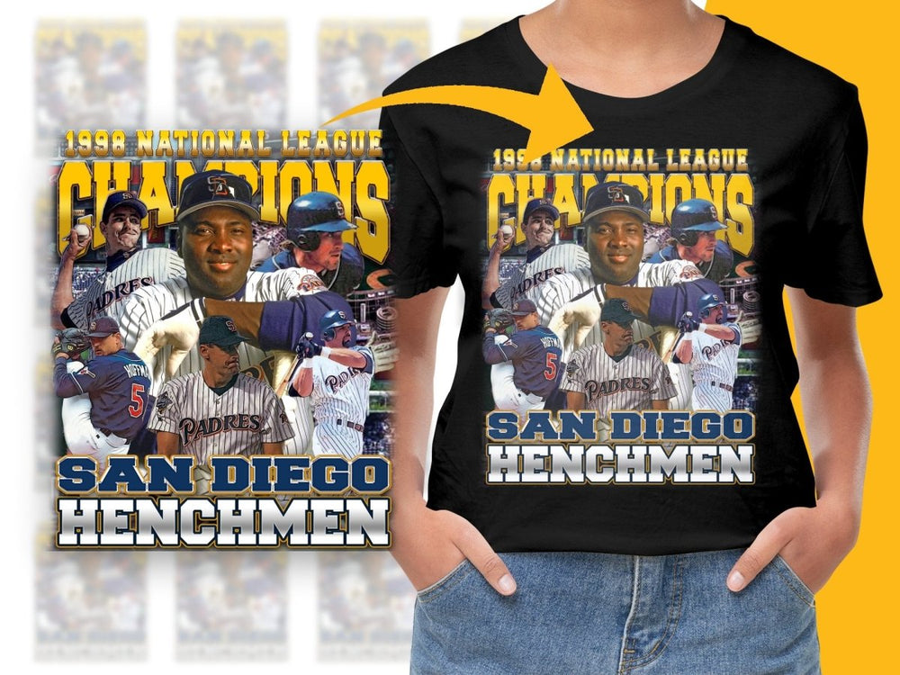 1998 National League Champions San Diego Henchmen PNG File - Teepew
