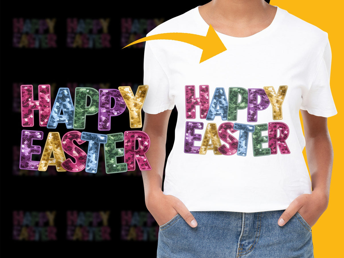 Colorful Happy Easter T-Shirt, Kids Easter Shirt, Spring Holiday Tee, Boys Girls Easter Outfit