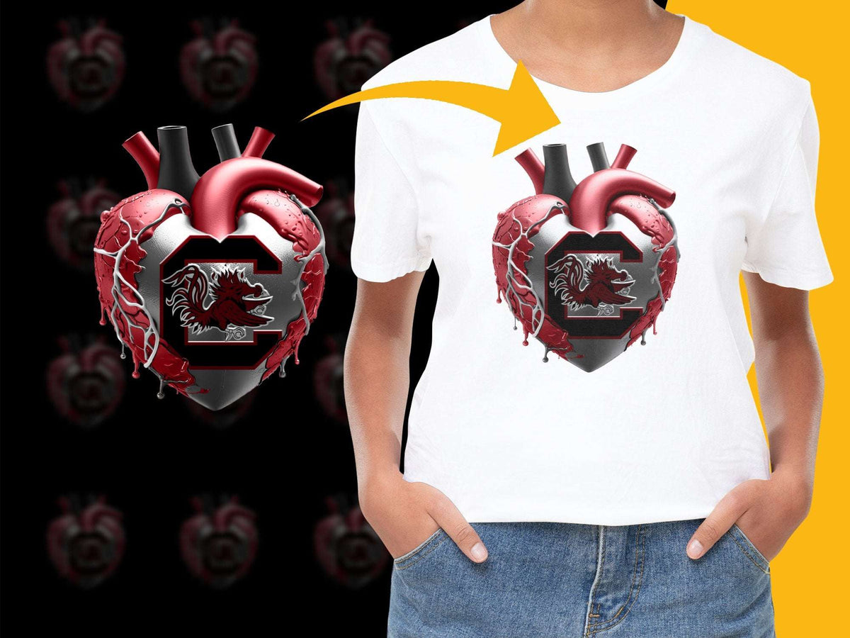 Gothic Heart Graphic T-Shirt, Anatomical Heart Tee, Red and Black, Dark Aesthetic Clothing, Unisex Fashion Top