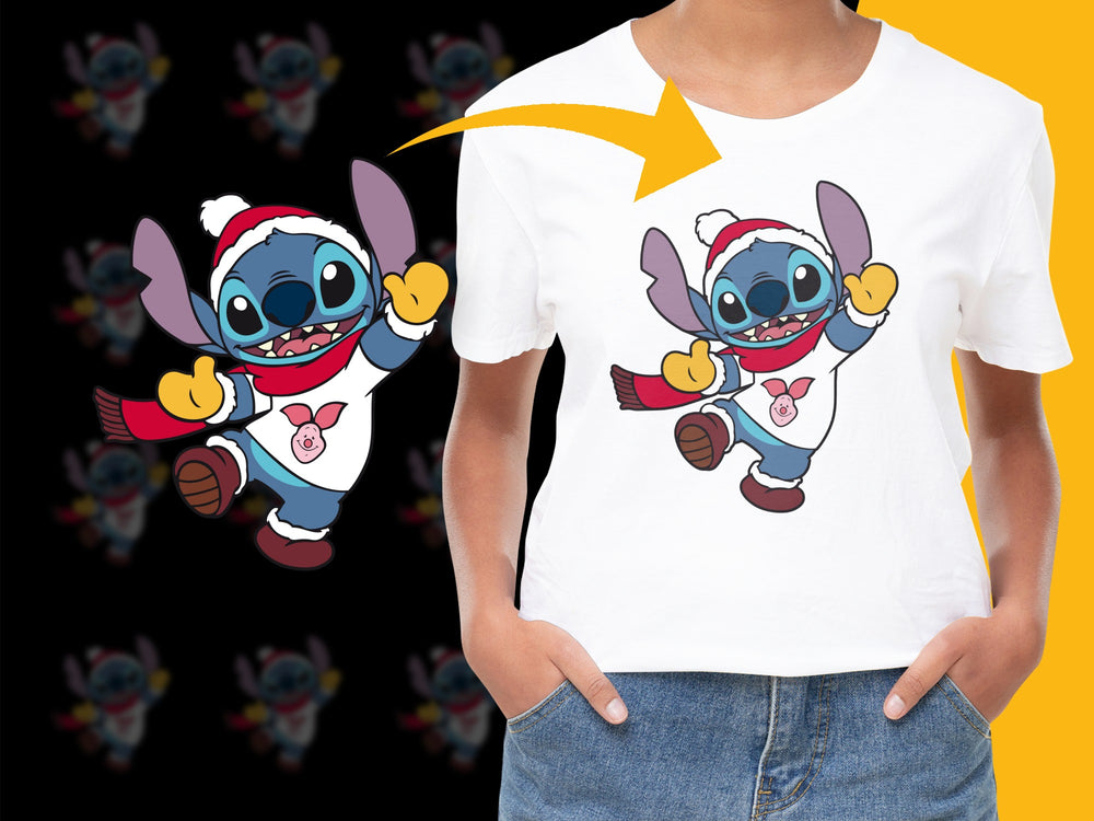 Kids Cartoon Character T-Shirt, Cute Blue Alien Graphic Tee, Boys and Girls Top, Colorful Fun Shirt