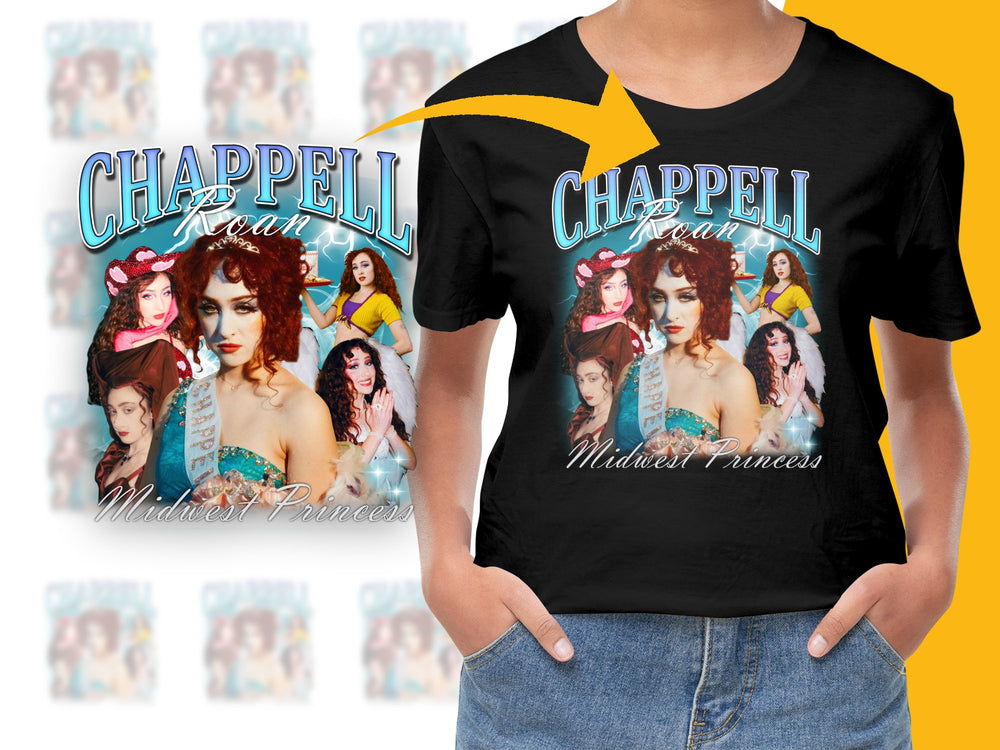 Chappell Year Midnight Princess Graphic Tee, Vintage Style Women's T-Shirt, Colorful Retro Fashion Top