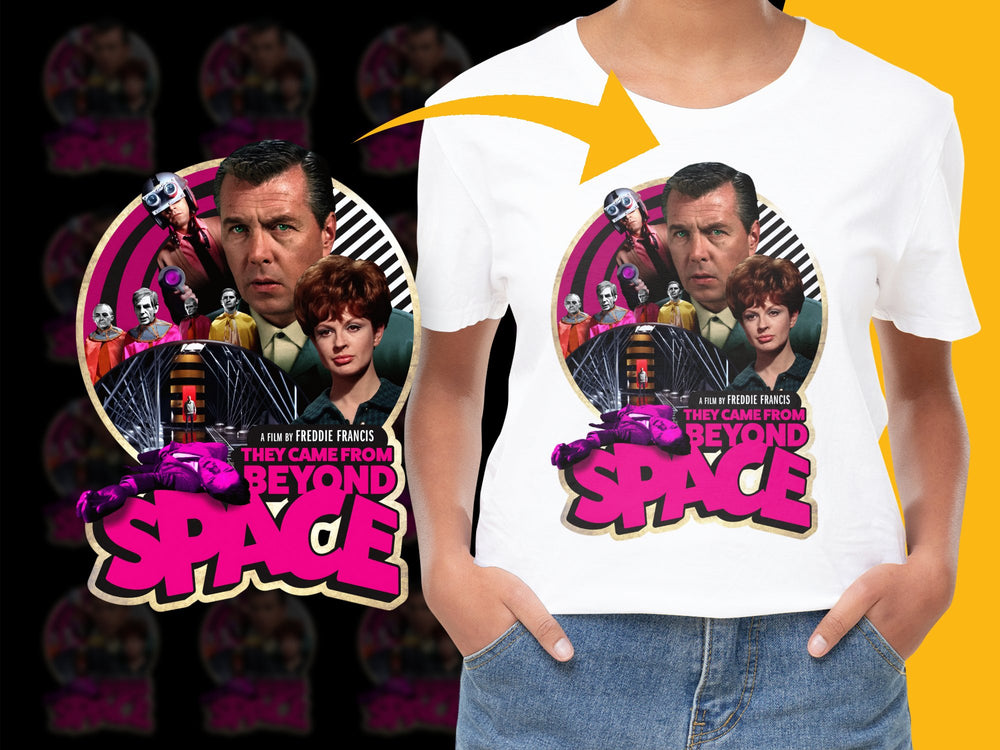 Vintage Sci-Fi Movie T-Shirt, Retro Graphic Tee, Classic Film Apparel, Colorful Statement Shirt