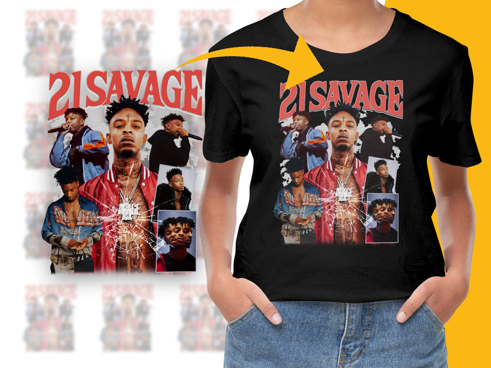 21 Savage Graphic T-Shirt, Hip-Hop Merch, Rapper Fan Tee, Music Artist Apparel, Urban Streetwear, Trendy Concert Clothing, Unisex Shirt