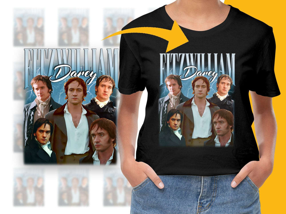 Fitzwilliam Darcy Pride and Prejudice T-Shirt, Jane Austen Fan Tee, British Literature Inspired Shirt, Vintage Style Graphic Tee