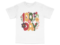 Load image into Gallery viewer, Floral 100 Days of School T-Shirt, Colorful Flowers and Numbers, Teacher Celebration Tee, Kids School Event Shirt, Unisex Fit