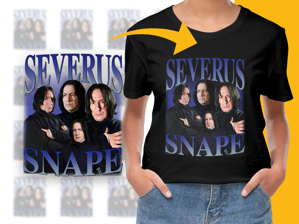 Severus Snape Graphic T-Shirt, Wizard Movie Inspired, Unisex Adult Clothing, Fan Art Tee, Collector's Item, Great Gift Idea