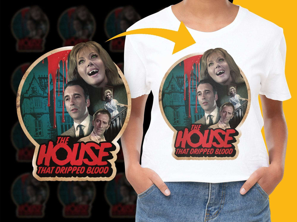 Vintage Horror Movie T-Shirt The House That Dripped Blood Graphic Tee