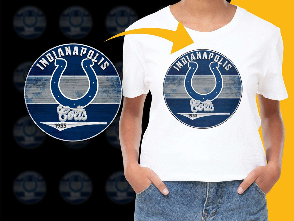 Indianapolis Colts 1953 Vintage Logo T-Shirt, Classic NFL Team Apparel, Retro Sports Fashion, Unisex Football Tee