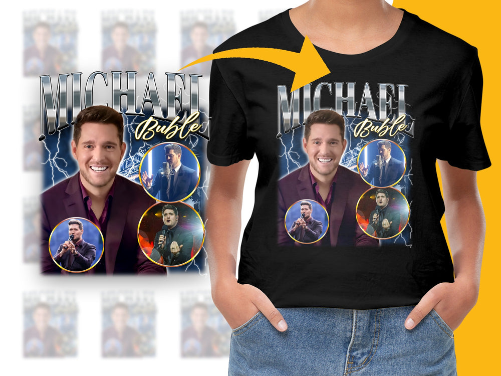Michael Bublé Fan T-Shirt, Custom Graphic Tee, Music Artist, Concert Merch, Collectible Memorabilia, Gift Idea