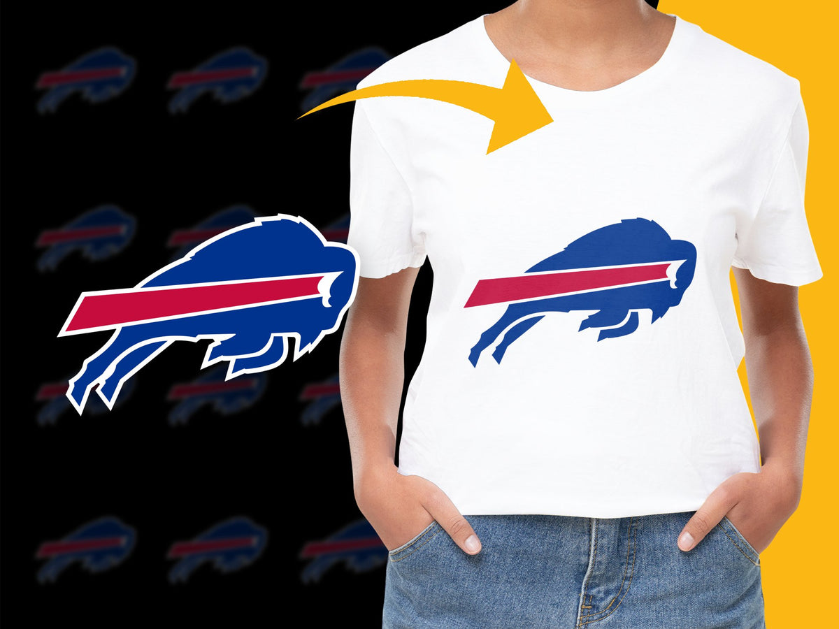Buffalo Football Team Logo T-Shirt, Red and Blue Graphic Tee, Sports Fan Apparel, Casual Wear