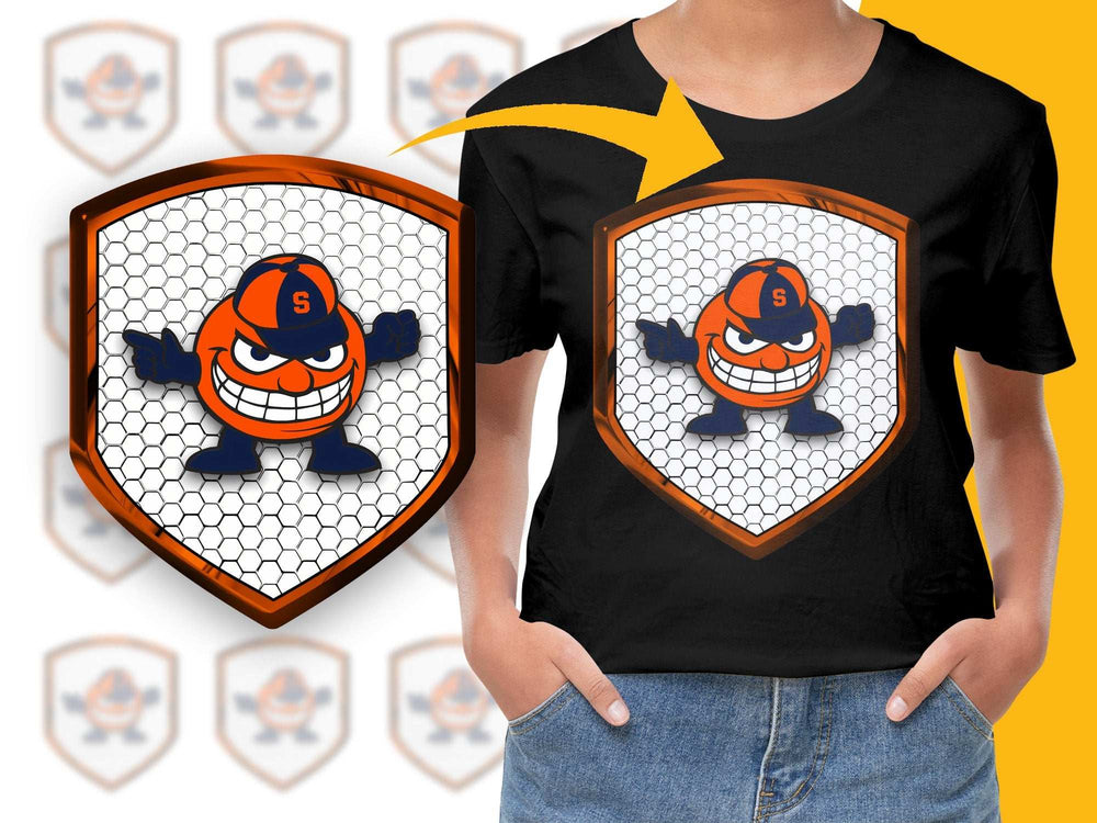 Kids Superhero T-Shirt, Cartoon Character Tee, Bold Orange and Blue, Fun Children’s Clothing, Cool Graphic Shirt for Boys and Girls