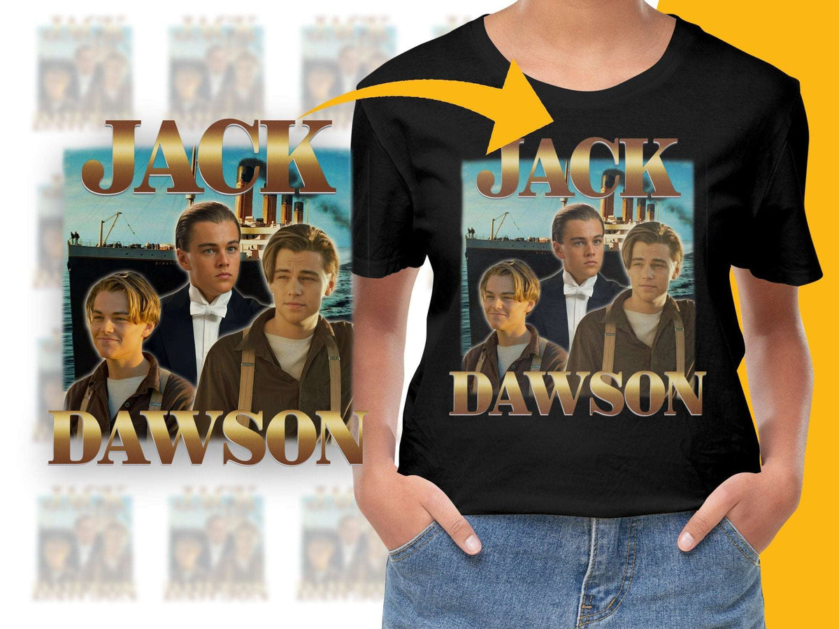 Jack Dawson Titanic Inspired Graphic T-Shirt, Vintage Movie Tee, Retro 90s Film Apparel, Unique Gift Idea