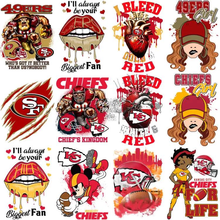 20 Superbowl 2024 Football Teams Chiefs Vs 49Ers Designs Bundle Png