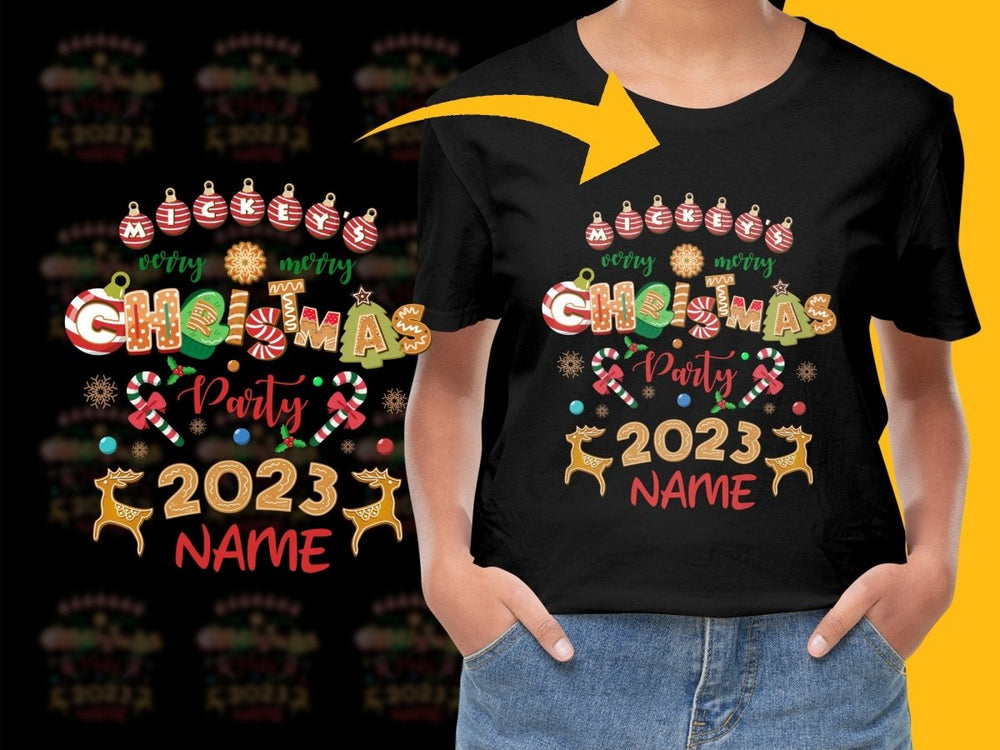 2023 Very Merry Christmas Party Mickey PNG File - Teepew