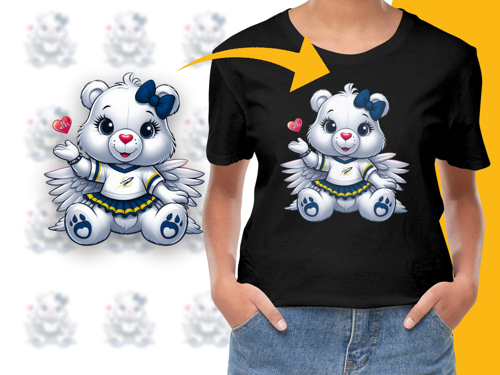 Cute Angel Panda T-Shirt, Adorable Cartoon Panda with Wings, Graphic Tee for Kids and Adults