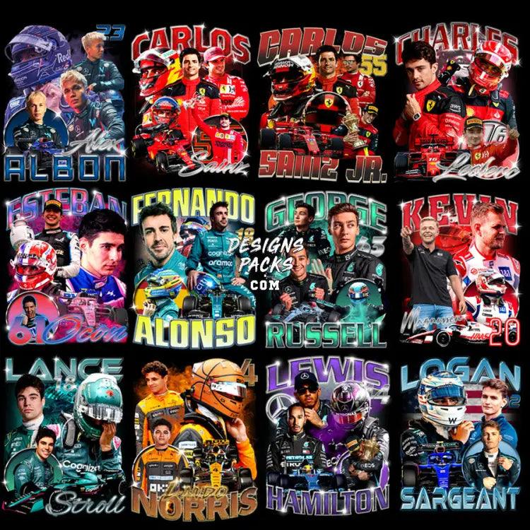 21 Racing Best F1 Drivers Bootlegs Designs Bundle Png