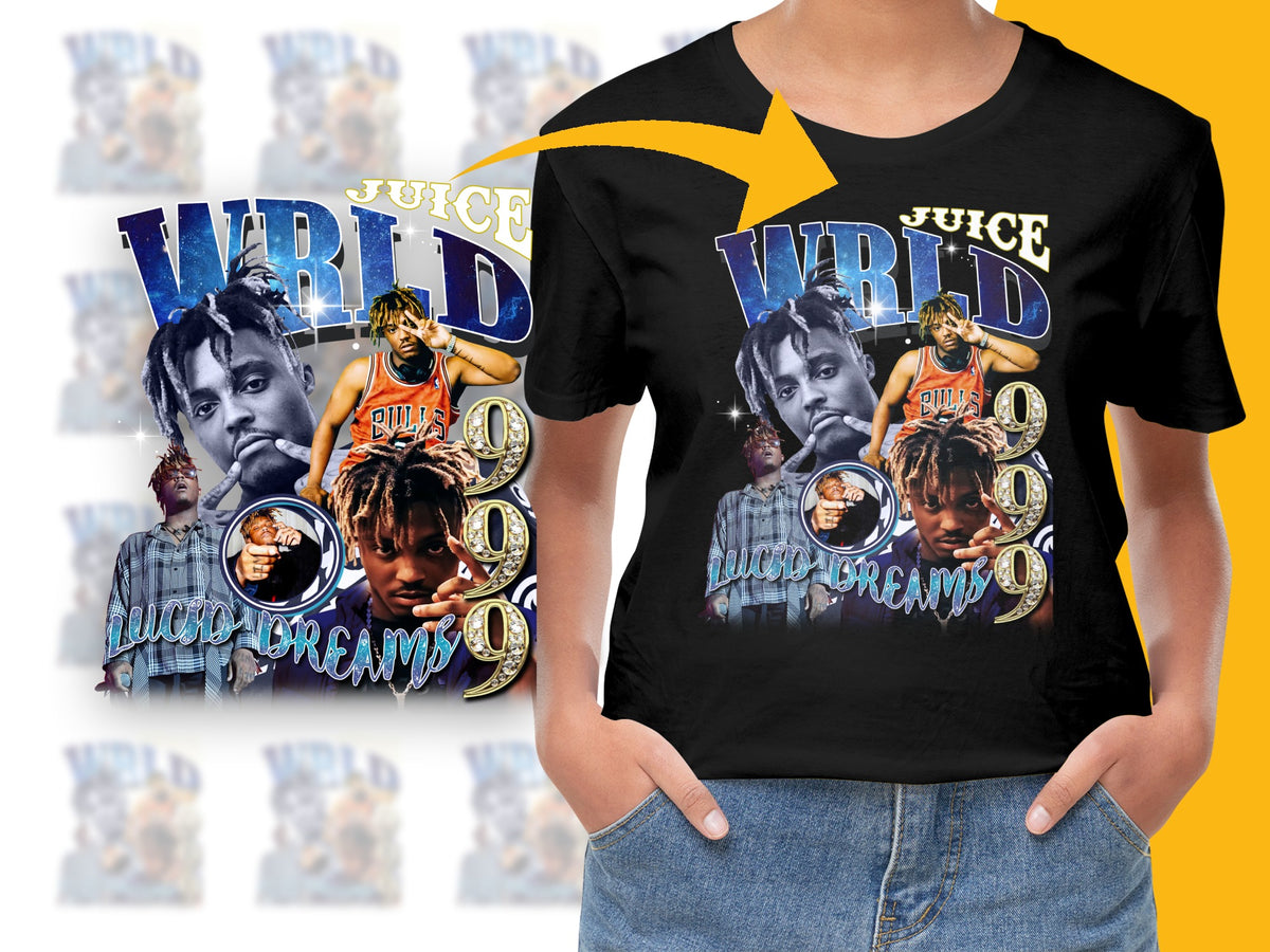 Juice Wrld Graphic T-Shirt, Hip Hop Music Tee, Rapper Tribute Shirt, Vintage Style Cotton Top for Fans