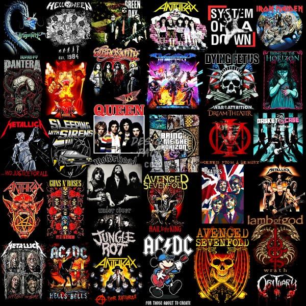 220 Rock Metal V4 Halftone Designs Bundle PNG DESIGNSPACKS