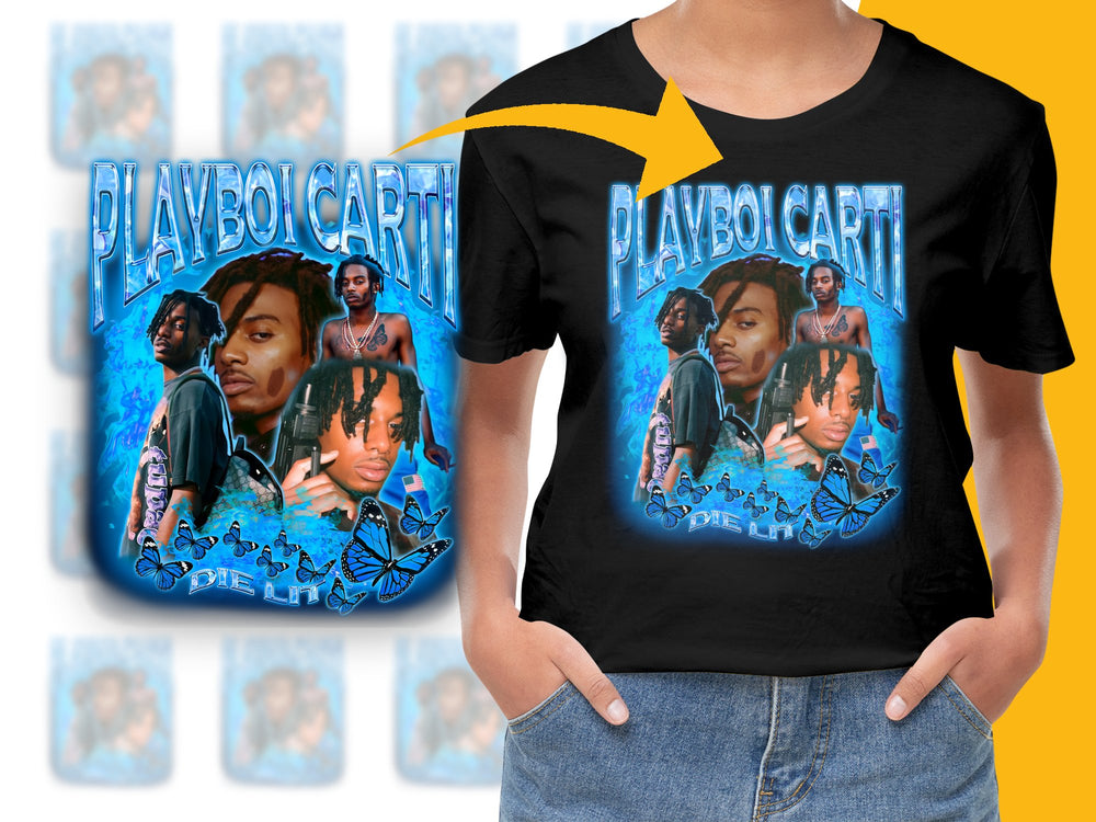 Playboi Carti Graphic T-Shirt, Hip Hop Tee, Vintage Rap Shirt, Unisex Black Cotton, Music Merchandise, Fan Gift Idea