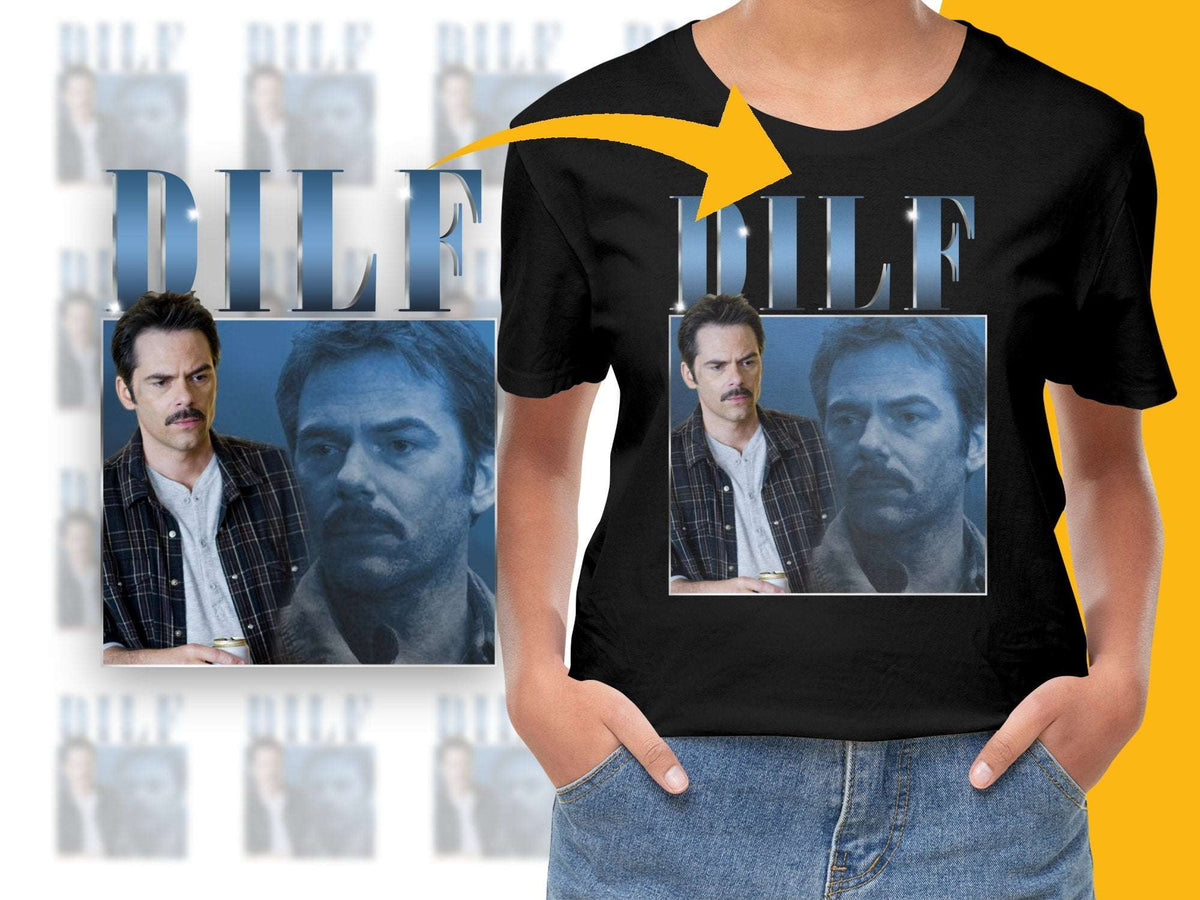 DILF Black T-Shirt, Funny Graphic Tee, Men's Fashion, Gift for Him, Pop Culture Inspired, Casual Wear