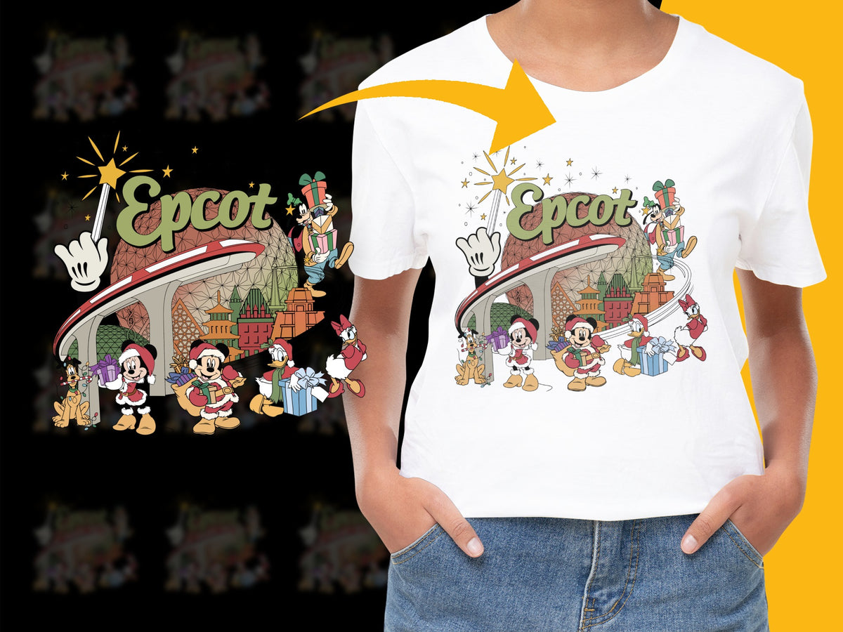 Vintage Epcot T-Shirt, Classic Disney Character Design, Retro Theme Park Tee, Unisex Adult Clothing