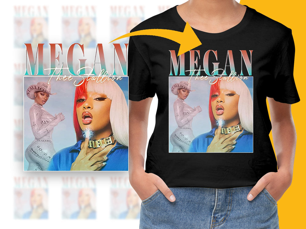 Megan Thee Stallion Album Cover T-Shirt, Hip Hop Music Fan Apparel, Unisex Black Graphic Tee
