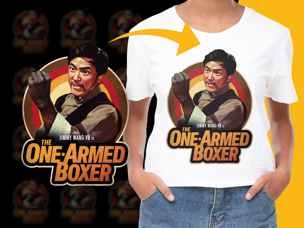 Vintage One-Armed Boxer Movie T-Shirt, Classic Martial Arts Film Tee, Retro Cinema Apparel, Jimmy Wang Yu Inspired Shirt