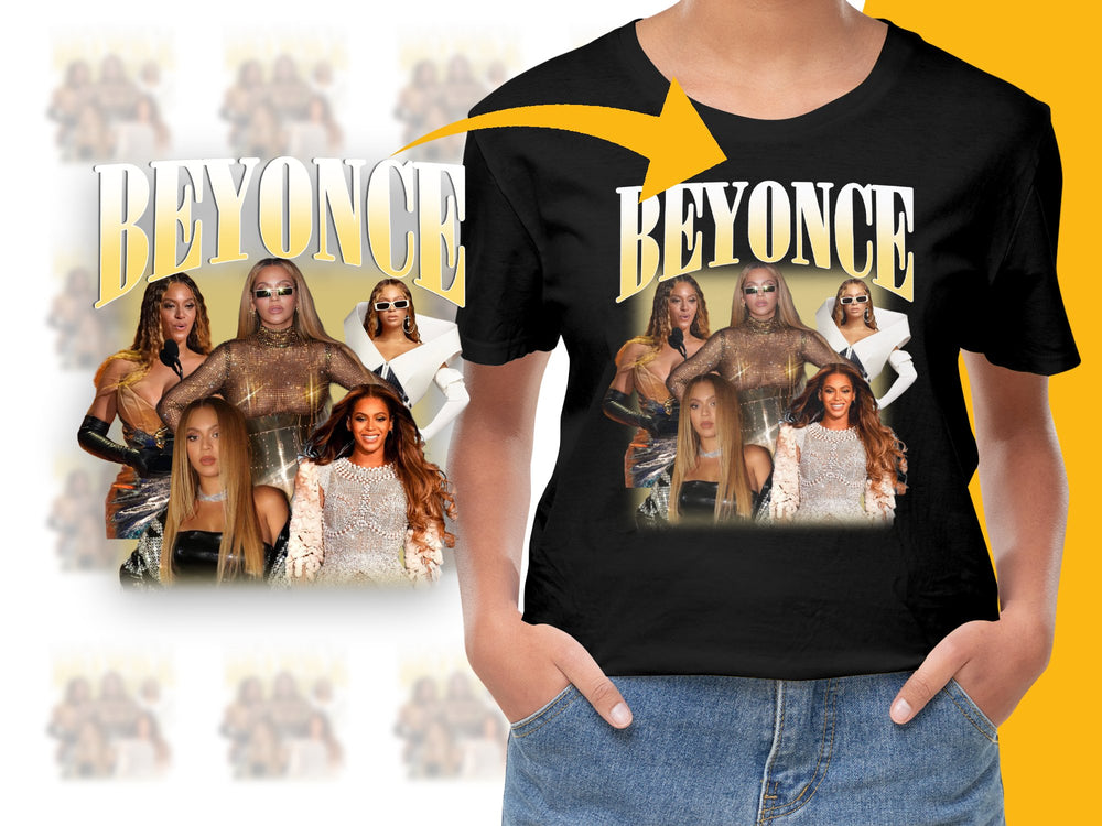 Beyonce Graphic T-Shirt, Pop Icon Music Star Fan Merch, Stylish Bold Print, Unisex Cotton Tee