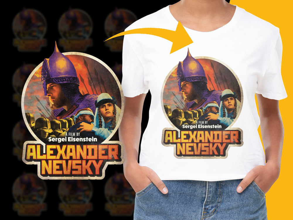 Alexander Nevsky T-Shirt, Vintage Movie Poster Graphic Tee, Retro Film Art, Unisex Cotton Shirt
