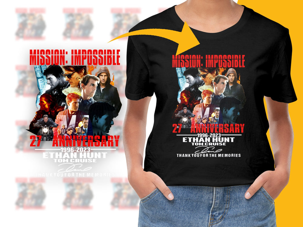 Mission Impossible 27th Anniversary T-Shirt, Vintage Tom Cruise Movie Tee, Nostalgic 90s Film Graphic Shirt, Gift for Fans