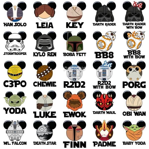 25 Space Movie x Cartoon Designs Bundle PNG designspacks