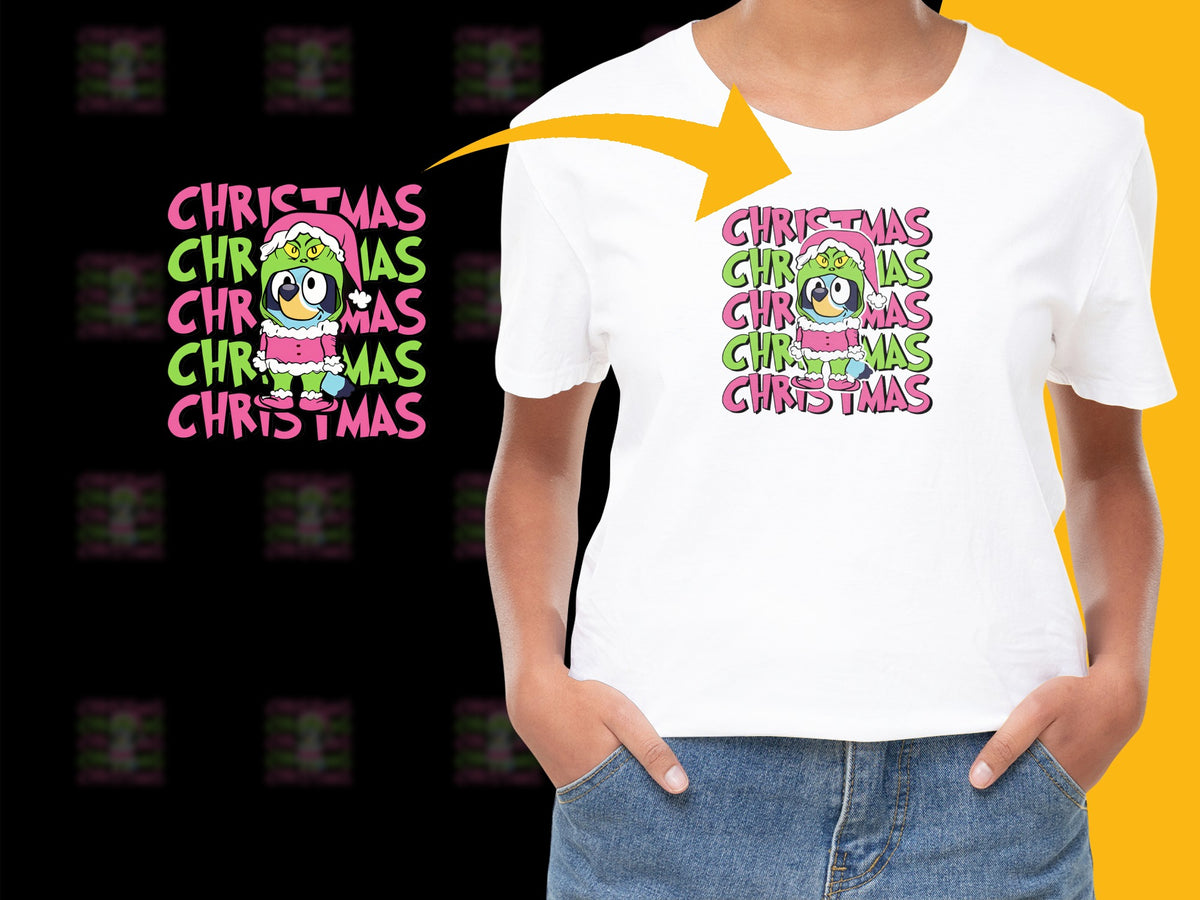 Christmas Monster T-Shirt Cute Holiday Graphic Tee Festive Kids Casual Wear Colorful Design