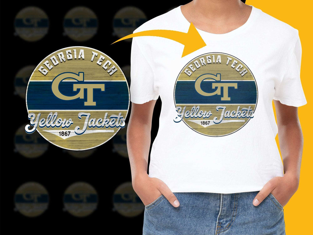 Georgia Tech Yellow Jackets T-Shirt, College Sports Apparel, Unisex Graphic Tee, 1867 Logo Design